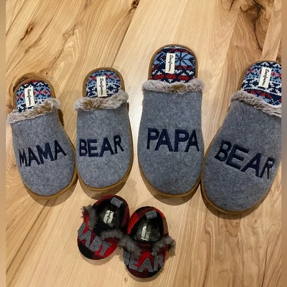 Mama papa baby bear slippers - Picture 1 of 5